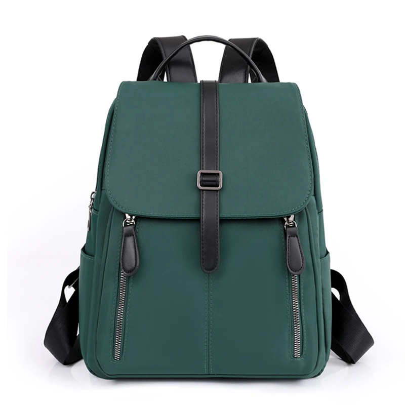 

Women's Backpack Multi-zipper Lock Design Casual Travel School Bags For Teenage Girls Large Capacity Solid Color Ladies Bag