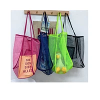 1pc summer womens shoulder bag seaside beach portable designer hollow out organza bag vintage women jelly transparent color