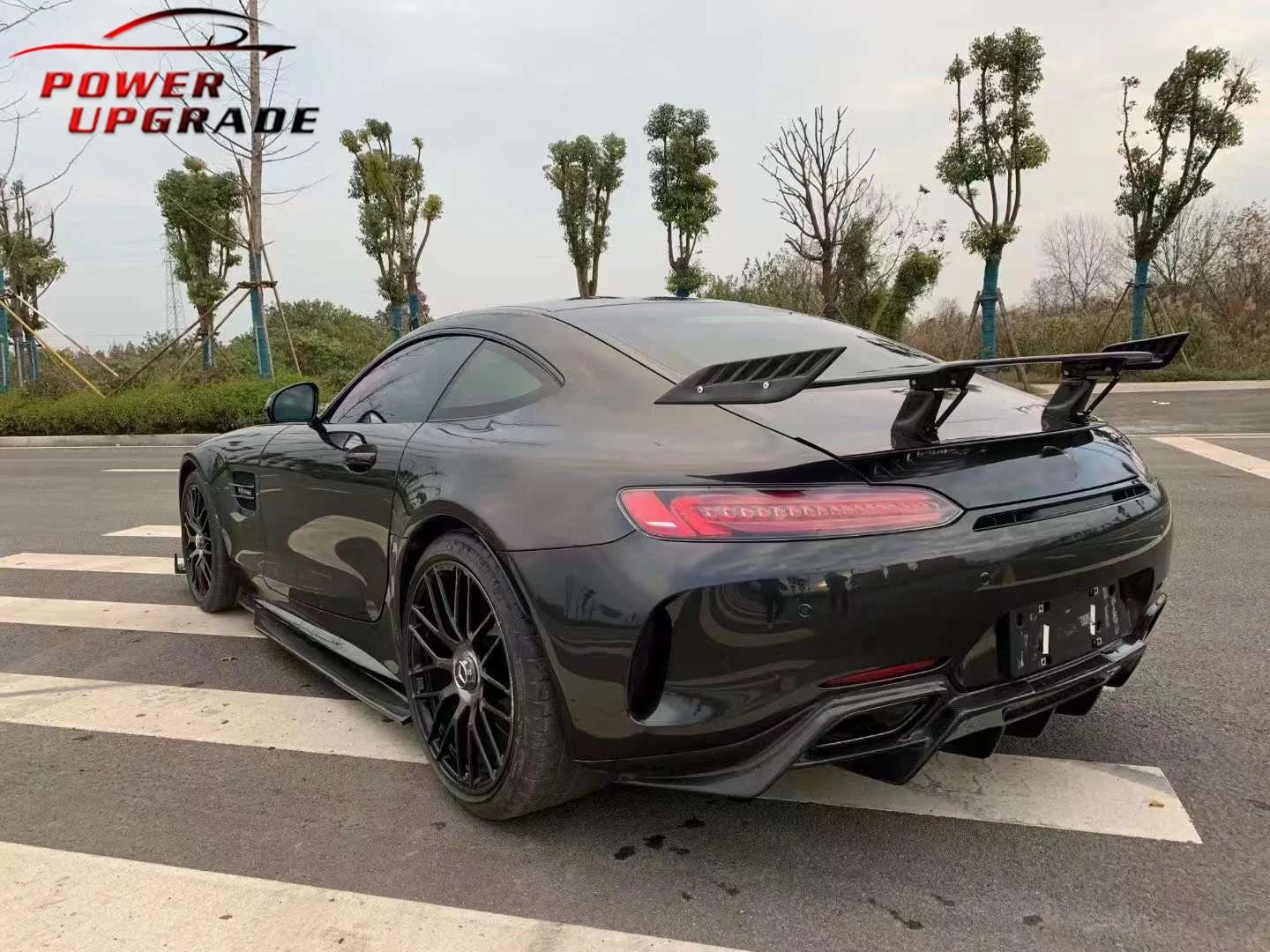 Лидер продаж задний спойлер из углеродного волокна в стиле Renntech комплект кузова