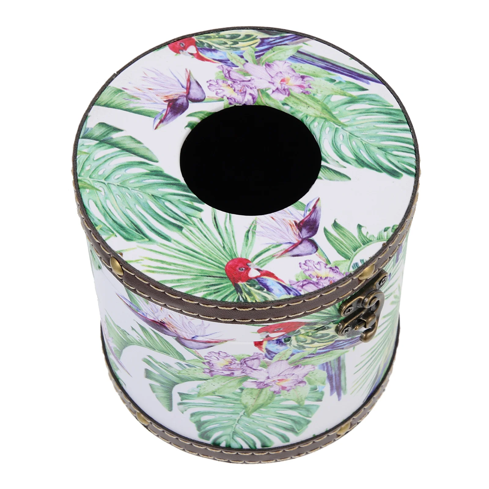 

Tissue Box Cover Holder Napkin Paper Dispenser Facial Toilet Round Organizer Case Caddy Towel Storagecontainer Wooden Bathroom