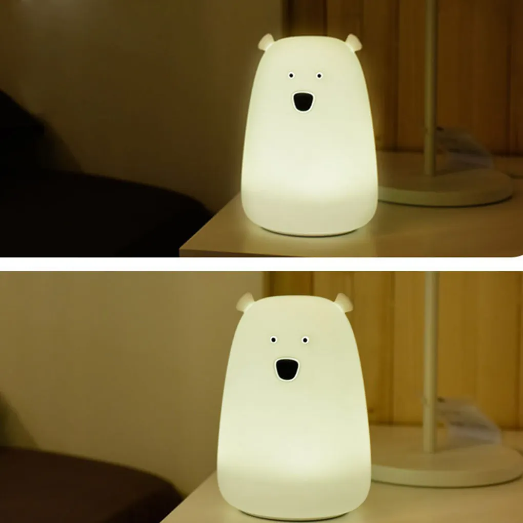 

Светодиодная атмосфера, искусственная силиконовая Милая мультяшная животная форма, 1200 мАч, питание от аккумулятора, USB-зарядка, декоративная Ночная лампа