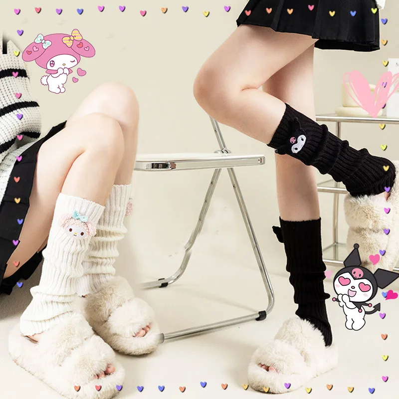 

Sanrioed Pile Up Sock Long Kawaii Soft Trendy Y2K Style Cotton Stylish Cartoon Decoration Anime Kuromi My Melody Cute Girls Gift