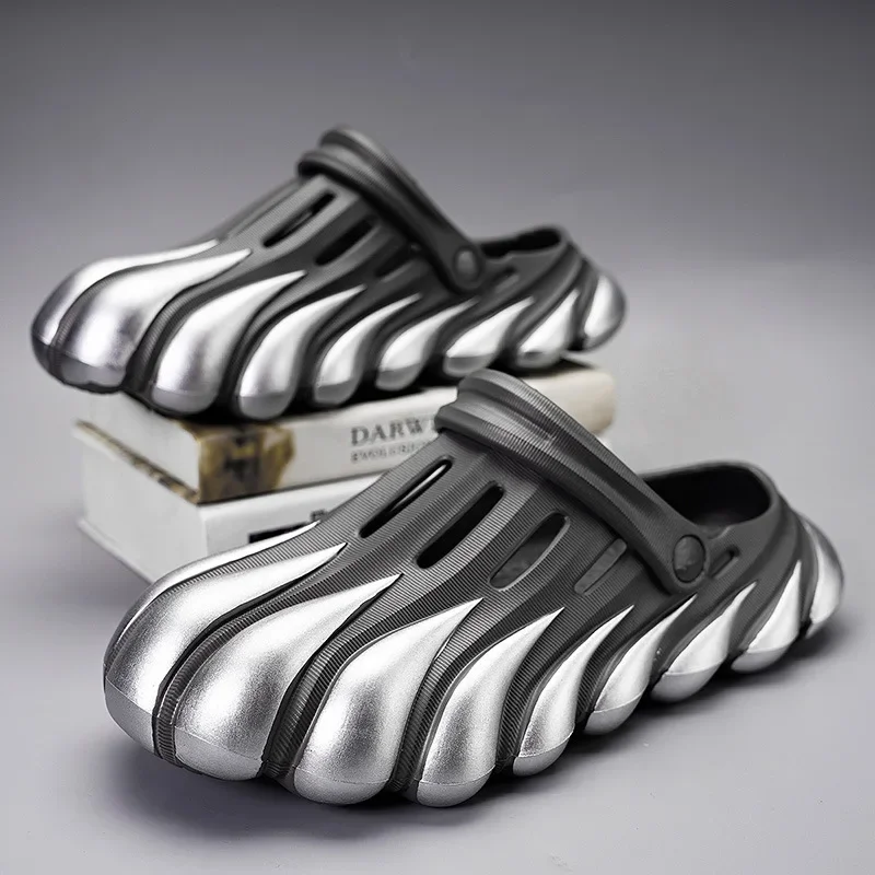 

Летняя пляжная обувь на толстой подошве с открытыми пальцами и золотым Драконом