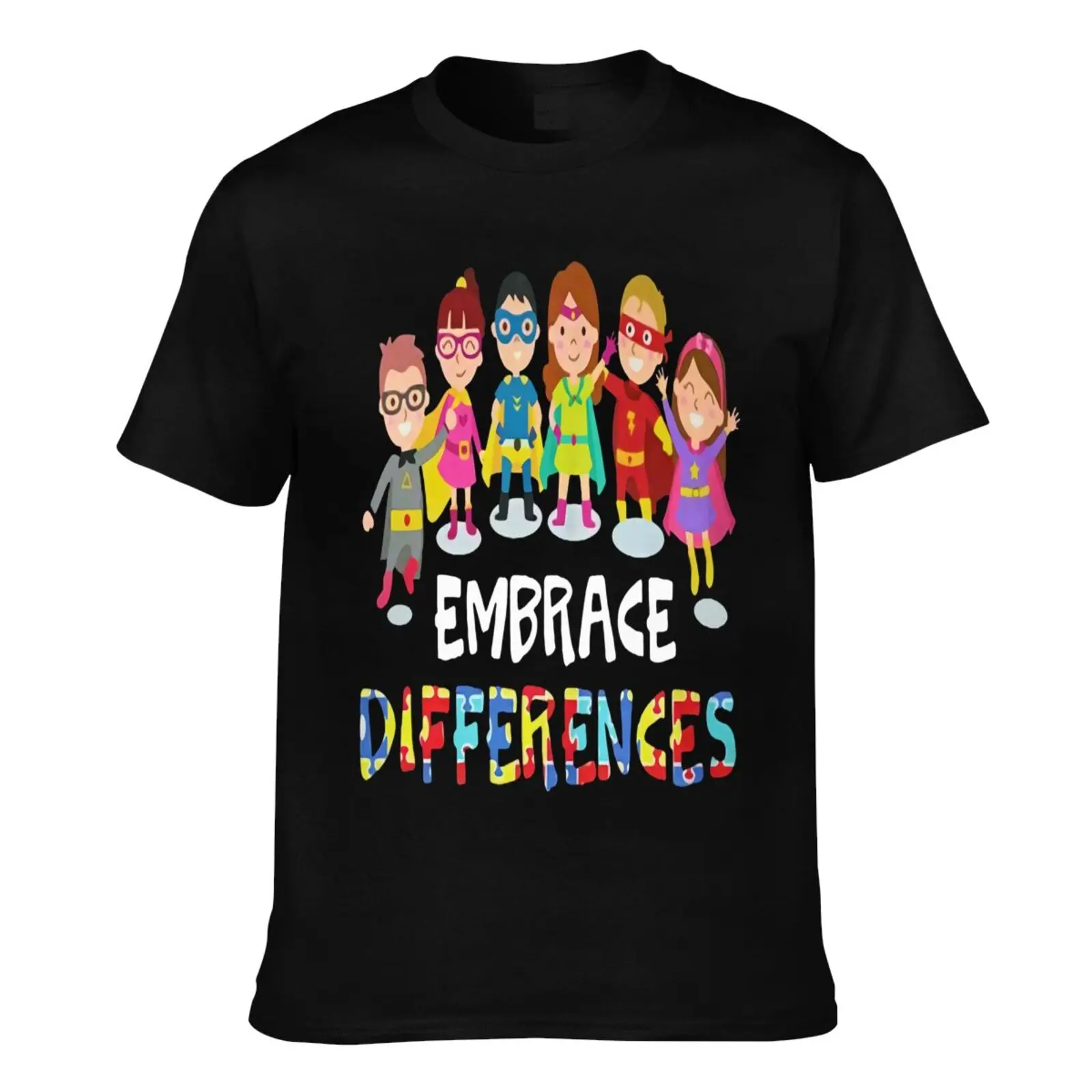 

Autism Embrace Differencess I Love 5358 Men'S Clothing Tshirt T-Shirts With Short Sleeves Mens Clothes Anime Mens Clothes Tops