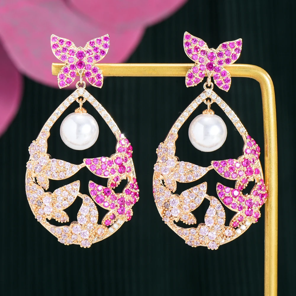 

missvikki Romantic Shiny DIY Cute Leaf Pendant Earrings For Women Bridal Wedding Girl Daily Surper Jewelry High Quality