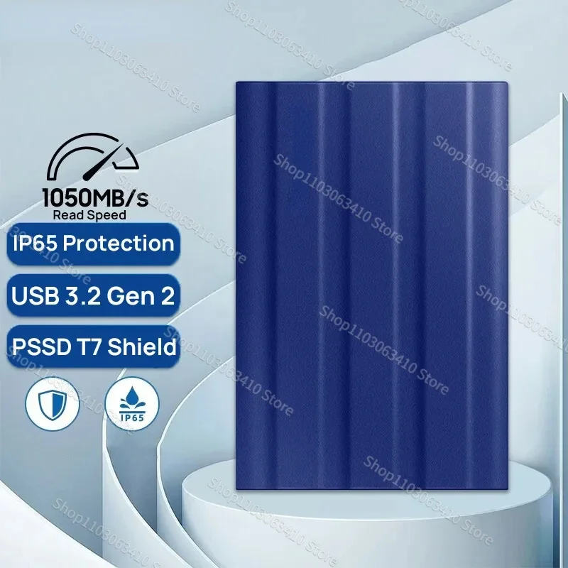 

Portable PSSD T7 Shield Rugged 1TB 2TB 4TB External Disk 1050MB/S Solid State Disk USB3.2 Gen2 Type C For PS5 Laptop PC