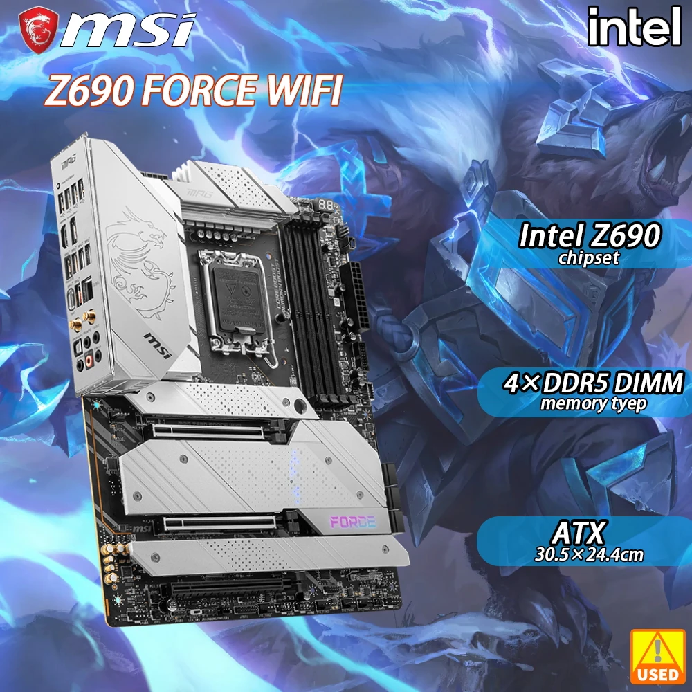 

Материнская плата Z690 LGA 1700 MPG Z690 FORCE WIFI Intel Z690 чипсет, технология сетевой локальной сети нового поколения DDR5 128 ГБ 5xM.2 PCIe 5,0