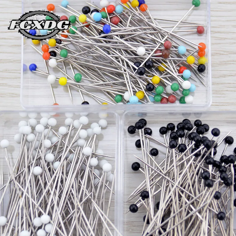 

100PCS/lot Craft Sewing Accessories Colorful Round Pearl Head Pin Supplies for Sewing Pearl Needle Handwork DIY Wedding Corsage
