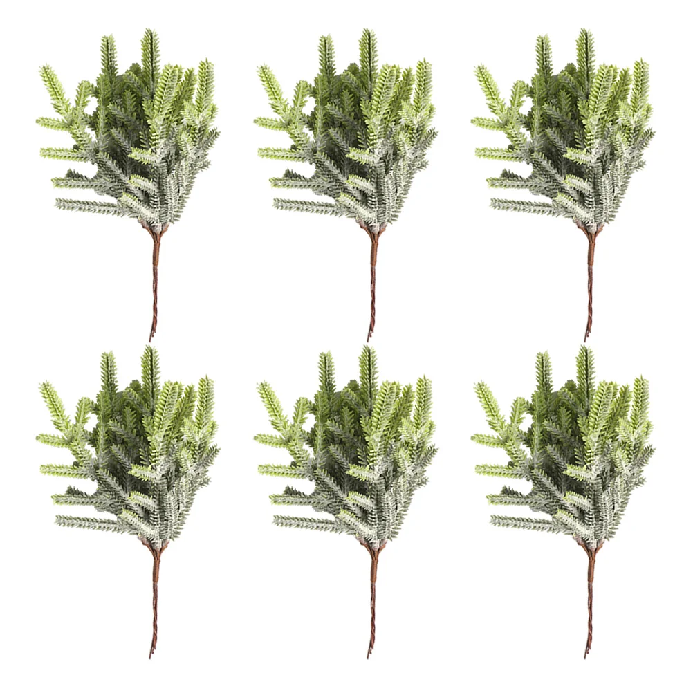 

6 pcs Simulation Ferns Christmas Home Decor DIY Accessories Photo Props Plants Ornament for Indoor
