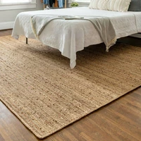 jute rug natural square shape 100 handmade reversible decorative rustic look