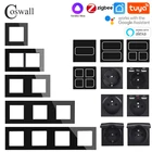 Панель COSWALL Zigbee 3,0, 1234, переключатель 12, с обычной розеткой европейского стандарта, USB-зарядное устройство, ТВ, модули RJ45, сделай сам