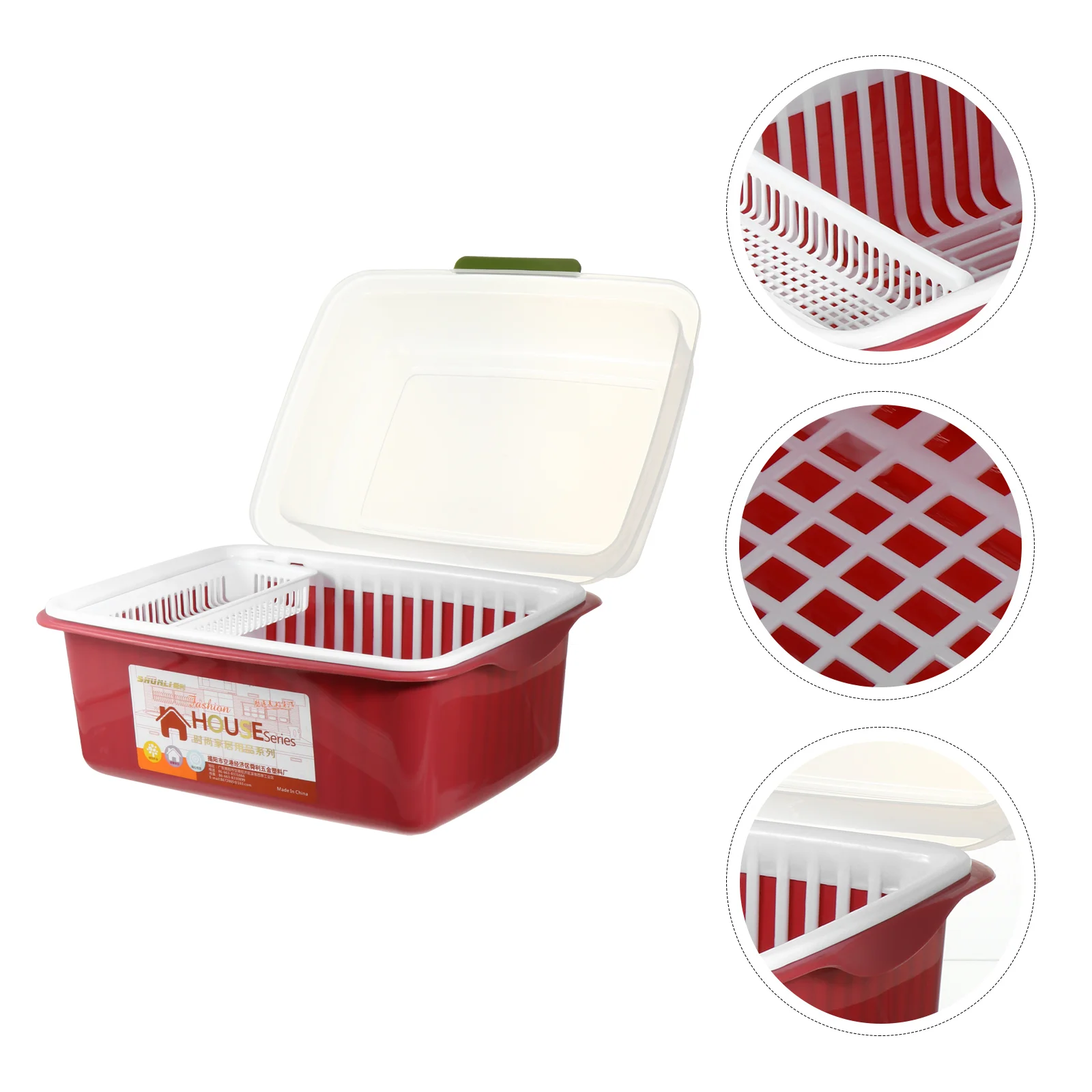 

Drain Storage Box Tableware Container Rack Plastic Infant Bottles Organizer Lid Case Baby Holder