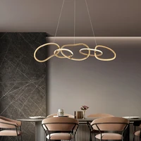 nordic modern minimalist chandelier glossy ring creative design pendant light bedroom living room dining room hotel lamps