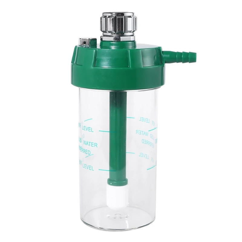 

Dry Humidifier Bottle 200mL Compatible with O2 Pressure Gauge Oxygen Regulator 200mL With Indication Line