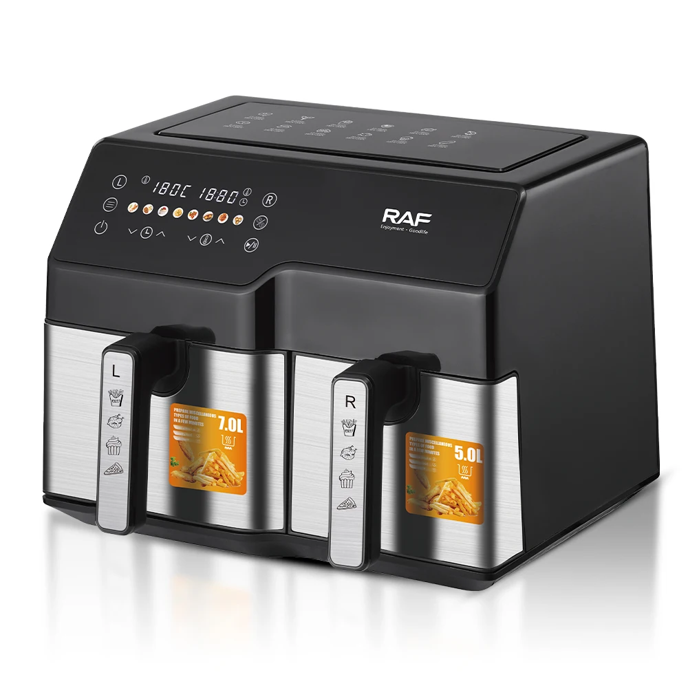 

2023 New Kitchen Appliance Double Two Dual Zone 2 Basket LCD Display Touch Screen Smart Digital Air Fryer