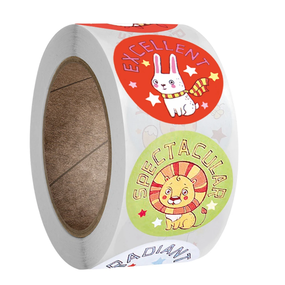 50-500 шт. наклейки в виде мультяшных животных для детей