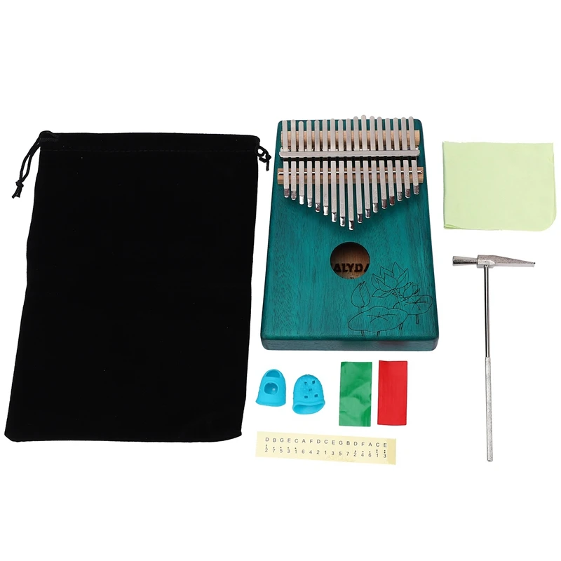 17 Клавиш Калимба Цветок Лотоса пианино для больших пальцев из красного дерева
