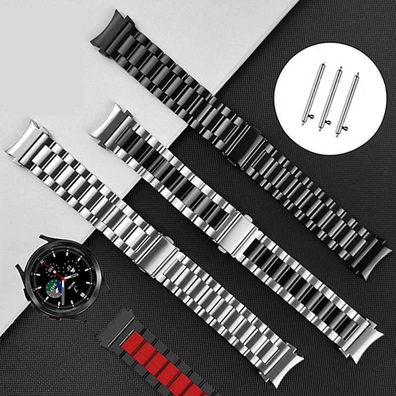 

Металлический ремешок для Galaxy Watch 4 44 мм 40 мм, нержавеющая сталь, для Samsung Galaxy Watch 4, 42 мм, 46 мм