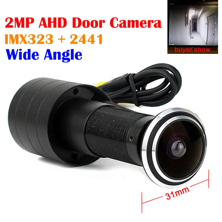 

2MP IMX323 +2441 Sensor 1080P Door Eye Hole AHD Mini Peephole Fisheye Camera 170 Degrees Wide Angle size 31mm Lens CCTV Cam