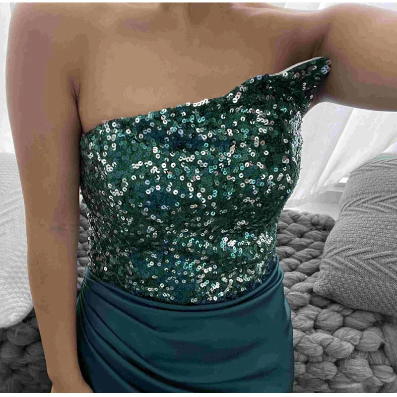 Fashion Women's Clothing Elegant The Breast Thin Dress Split Bronzing Sexy Dresses Female Bodycon Long Dress For Wedding Evening