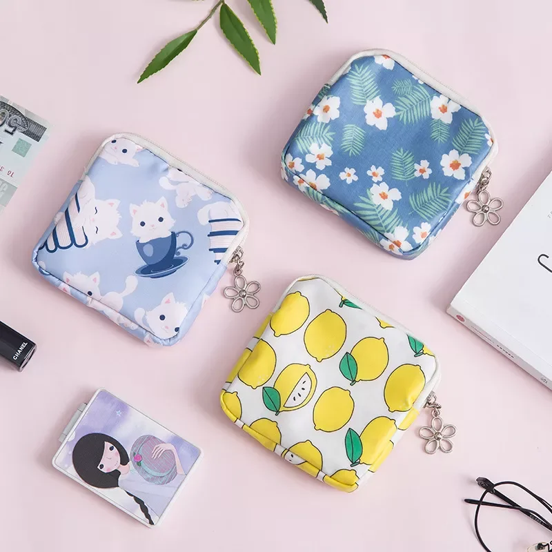 

Pad Pouch Women Napkin Cosmetic Bags Tampon Storage Bag Organizer Ladies Makeup Bag Girls Tampon Holder Organizer