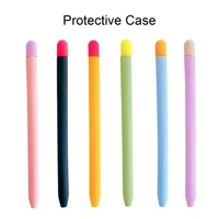 stylus protective case color matching non slip silicone tablet stylus cover with pen cap for apple pencil 2