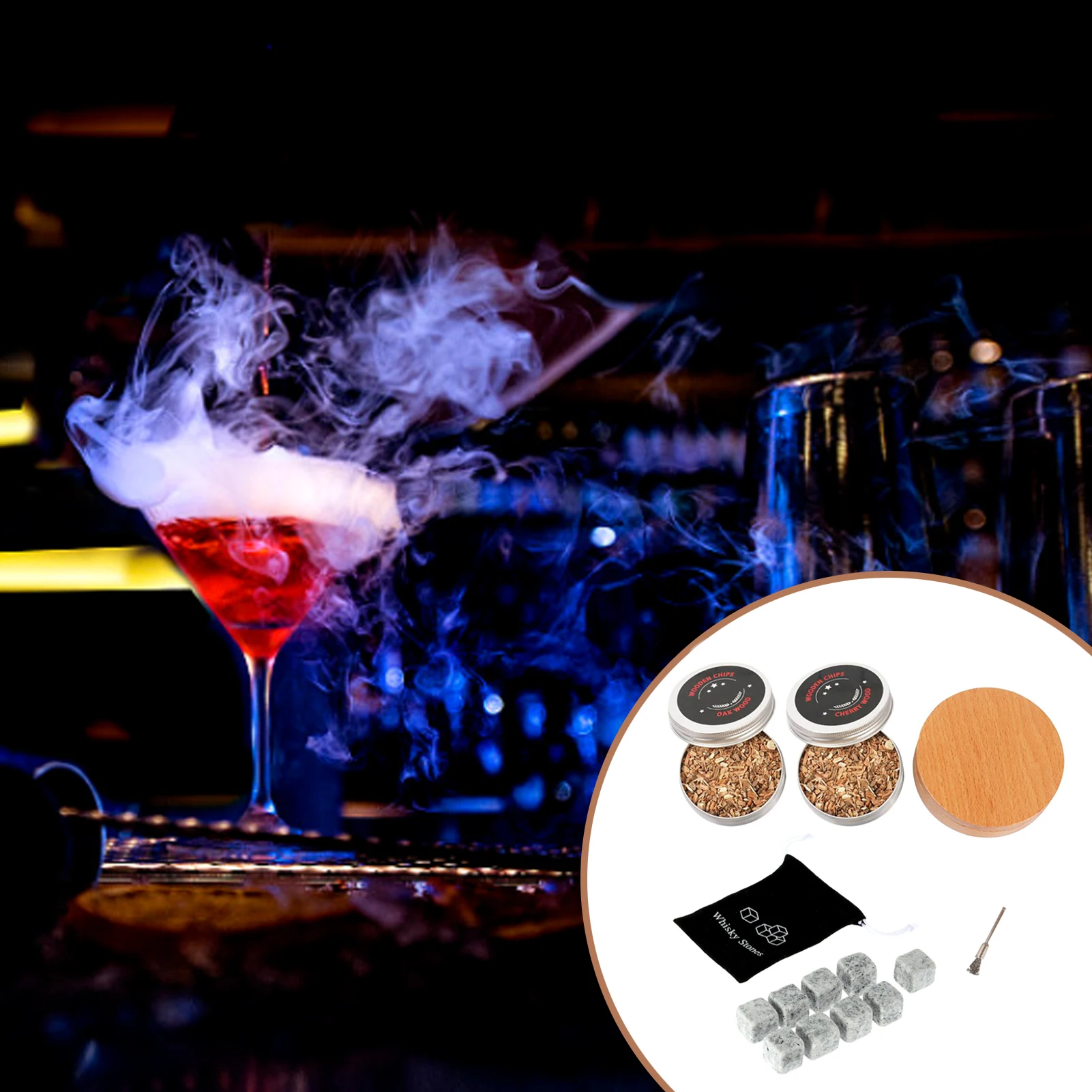 

Cocktail Smoker Kit Old Fashioned Smoker Cocktail Kit For Drinks Smoke Top Cocktail Smoker Kit With Reusable Whiskey Stones And