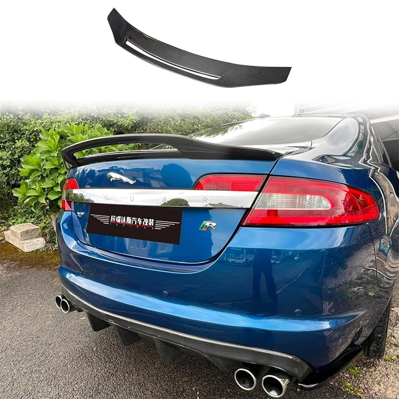 

For 2008-2015 Jaguar XF XFL XFR XFR-S (X250) Spoiler Carbon Fiber Material Car Rear Trunk Wing Accessories Body Kit Splitter