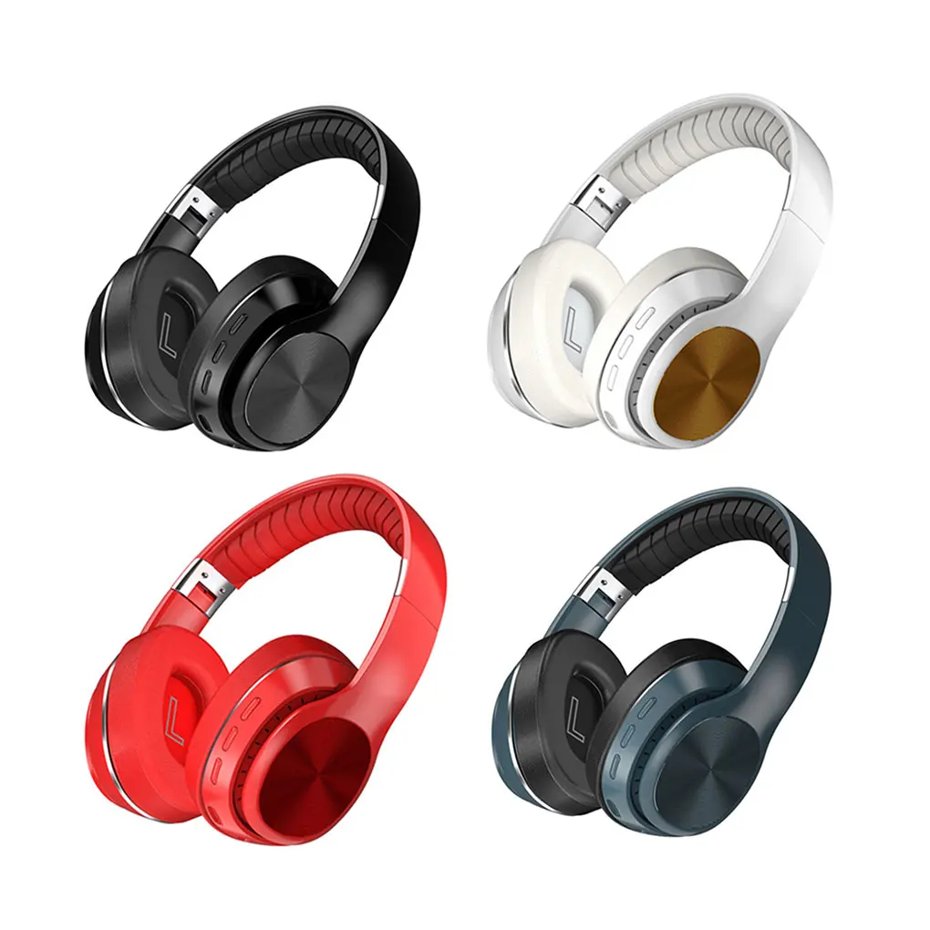 

Bluetooth-наушники 5,0, портативная карта памяти, Hi-Fi музыкальные наушники, гарнитура с аудиокабелем, черный цвет