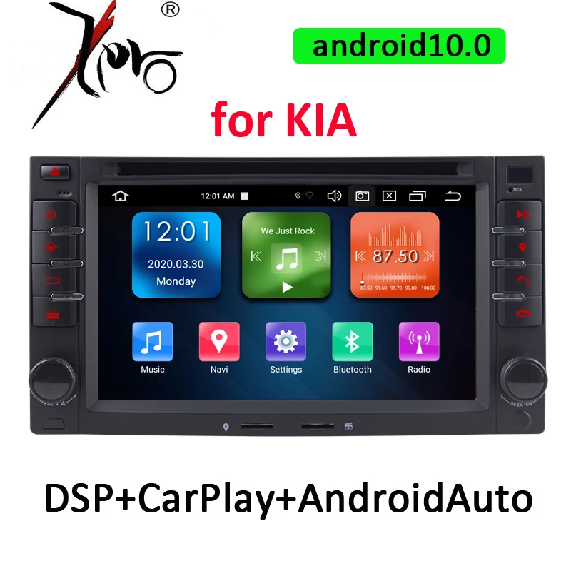 Автомагнитола 2 Din 6 дюйма Android 10 0 ГБ + 32 DAB Радио DSP CarPlay DVD GPS для Kia Sportage SORENTO RIO CARNIVAL CEED