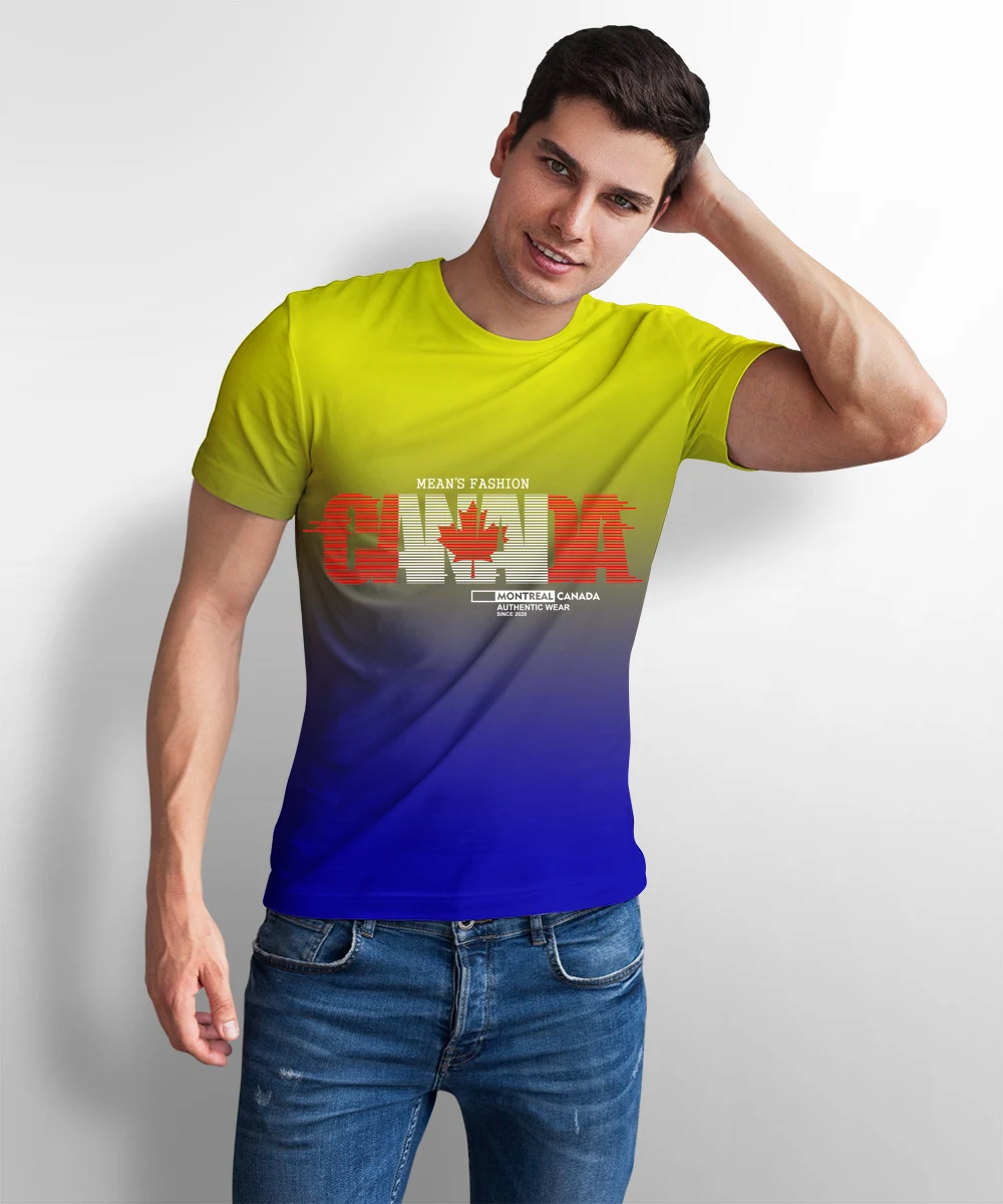 

Футболка мужская оверсайз с коротким рукавом, повседневная забавная Модная рубашка в канадском стиле, лето