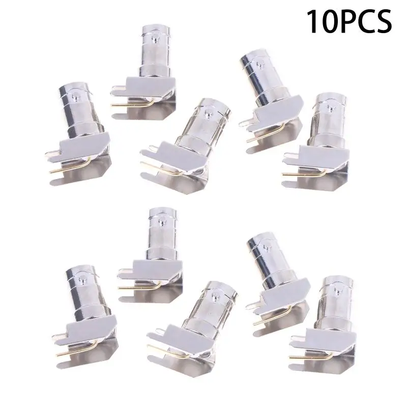 Nickel Plated Brass RF Coaxial Adapters 50 Ohm Q9 BNC Female Right Angle 90 Degree