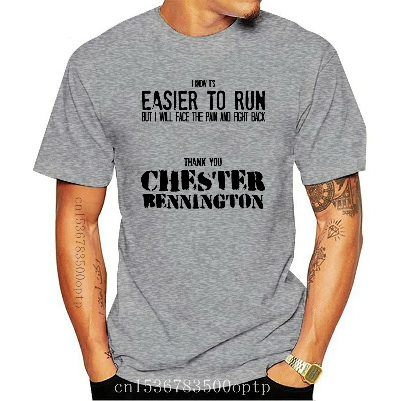 Футболка с надписью I Will Face The Pain And Fight Back Thank You CHESTER BENNINGTON-классические Уникальные