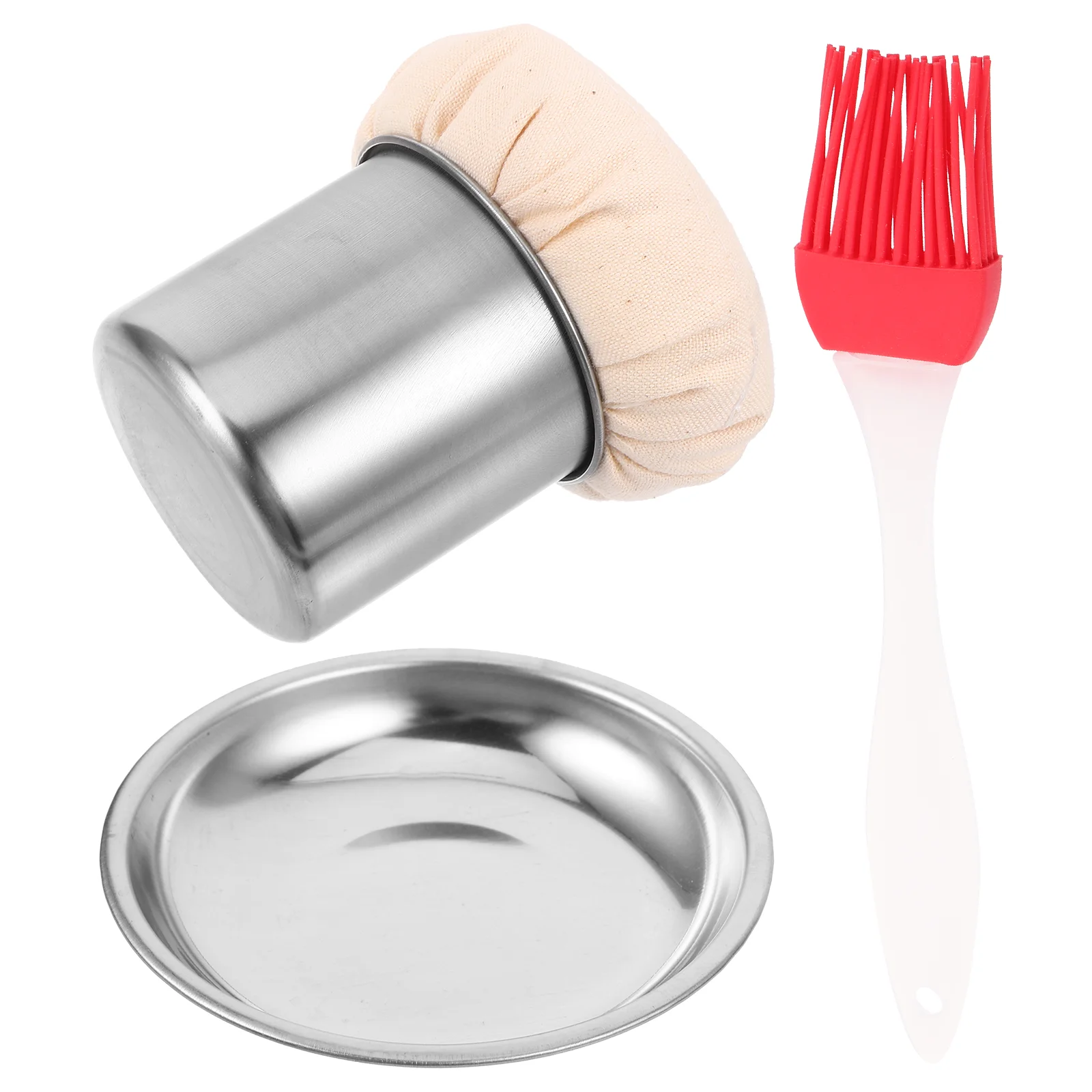 

1 Set of Pancake Oil Brush Practical Tray Food Oil Brush Convenient Oil Wiper