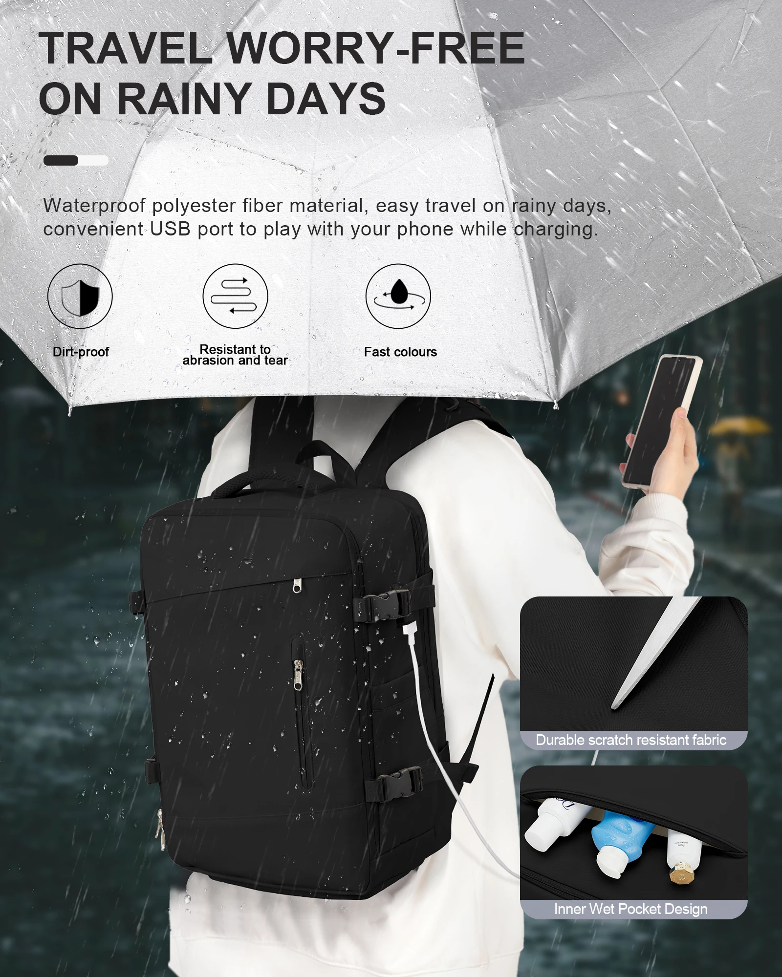 Модный нейлоновый рюкзак для женщин унисекс водонепроницаемая портативная