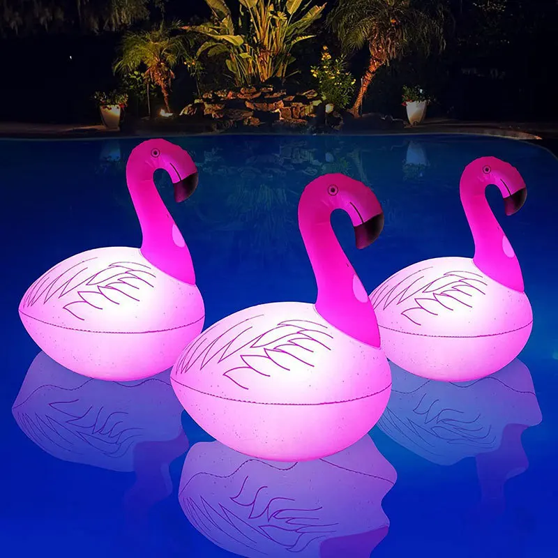

Solar Pool Lights Flamingo Floating Pool Lights Remote Inflatable Waterproof LED Lights Outdoor Swimming Pool Party Wedding