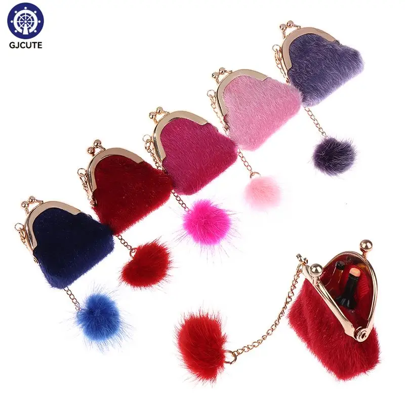 

1Pcs 1/6 Scale Fashion New Handbag Kawaii Miniature Doll Bag Plush Purses For Dolls Dollhouse Decor Accessories Kids Xmas Toy