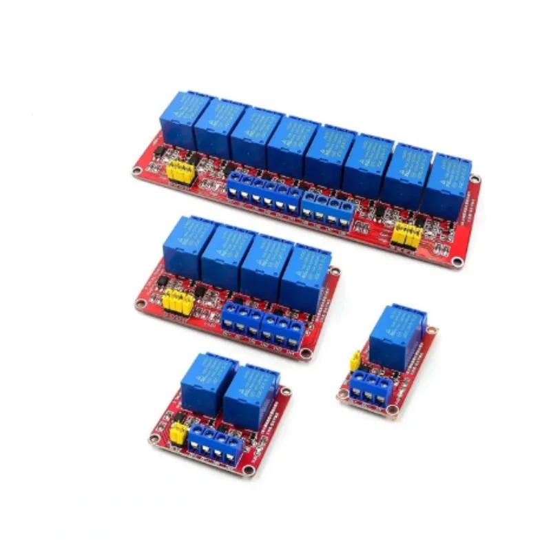 

1 2 4 8-канальный релейный модуль 5 В 12 В 24 В щит с поддержкой оптопары триггер высокого и низкого уровня