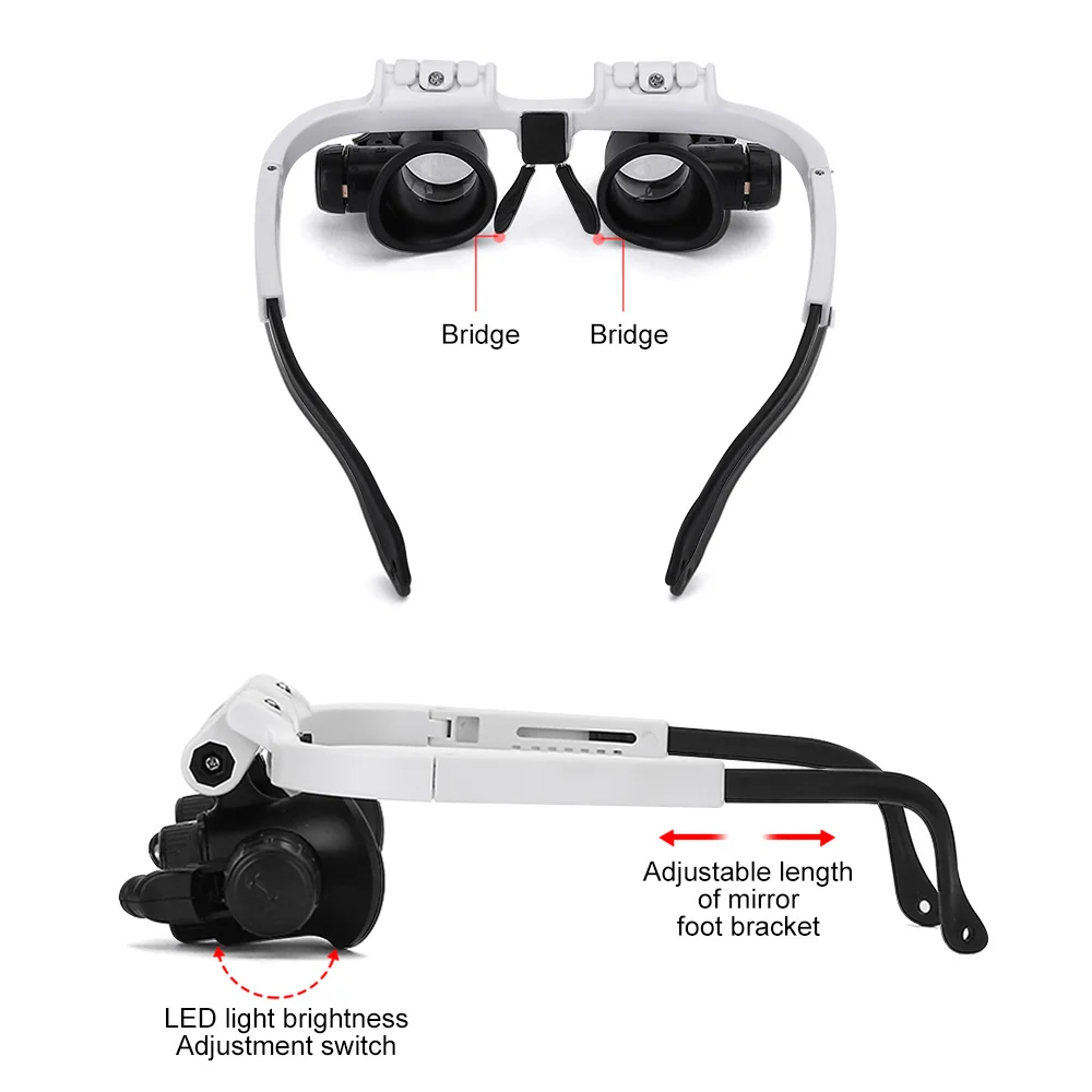 

LED Headband Glasses Magnifier 8X 15X 23X diymore