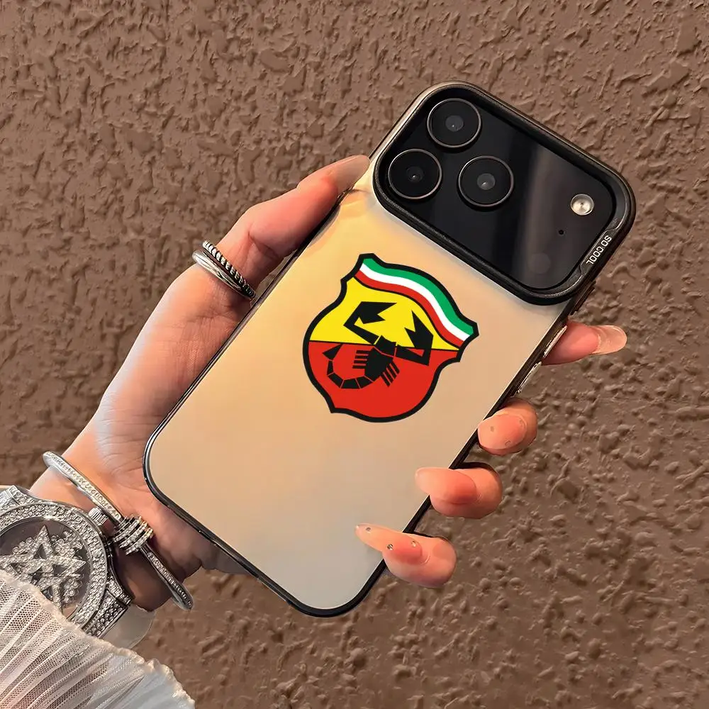 Фото Чехол A-Abarth Scorpion для iPhone 17 16 15 14 13 12 11 Pro Max Air, матовый, цветной, с лазерной гравировкой, противоударный №4