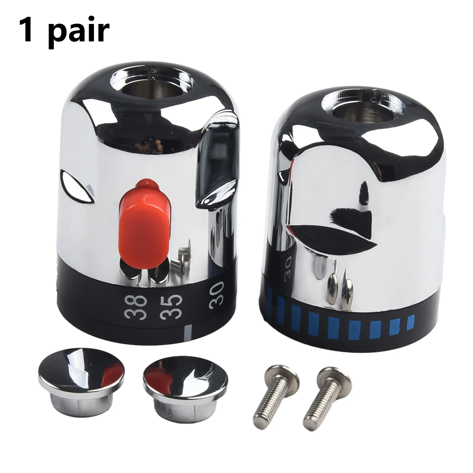 

Хромированные термостатические ручки для смесителя