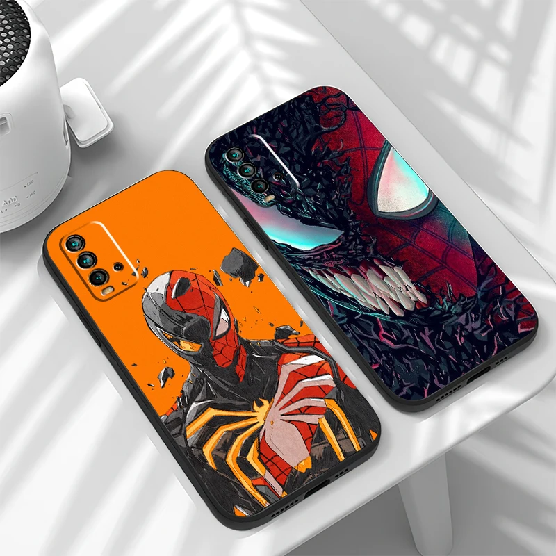 

Marvel's Spider-man Phone Cases For Xiaomi Redmi Note 8 9 Pro Note 9S 8T Coque ShockProof Carcasa Funda TPU Smartphone Soft
