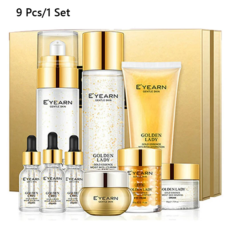 

Набор средств для ухода за кожей из 9 предметов, антивозрастное глубокое питание, увлажнение, контроль жирности, уменьшение пигментации, укр...