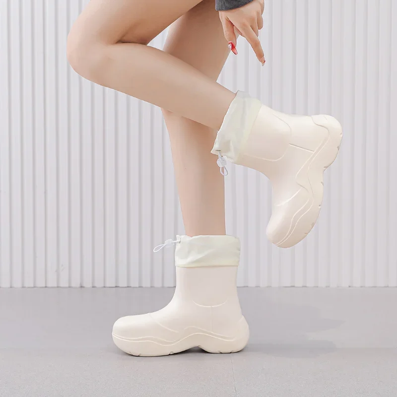 

Maogu Ankle Rain Boots Women Fashion Short Rain Boot Cute Spring Comfortable Black Cartoon Footwear Waterproof Summer Outer Wear