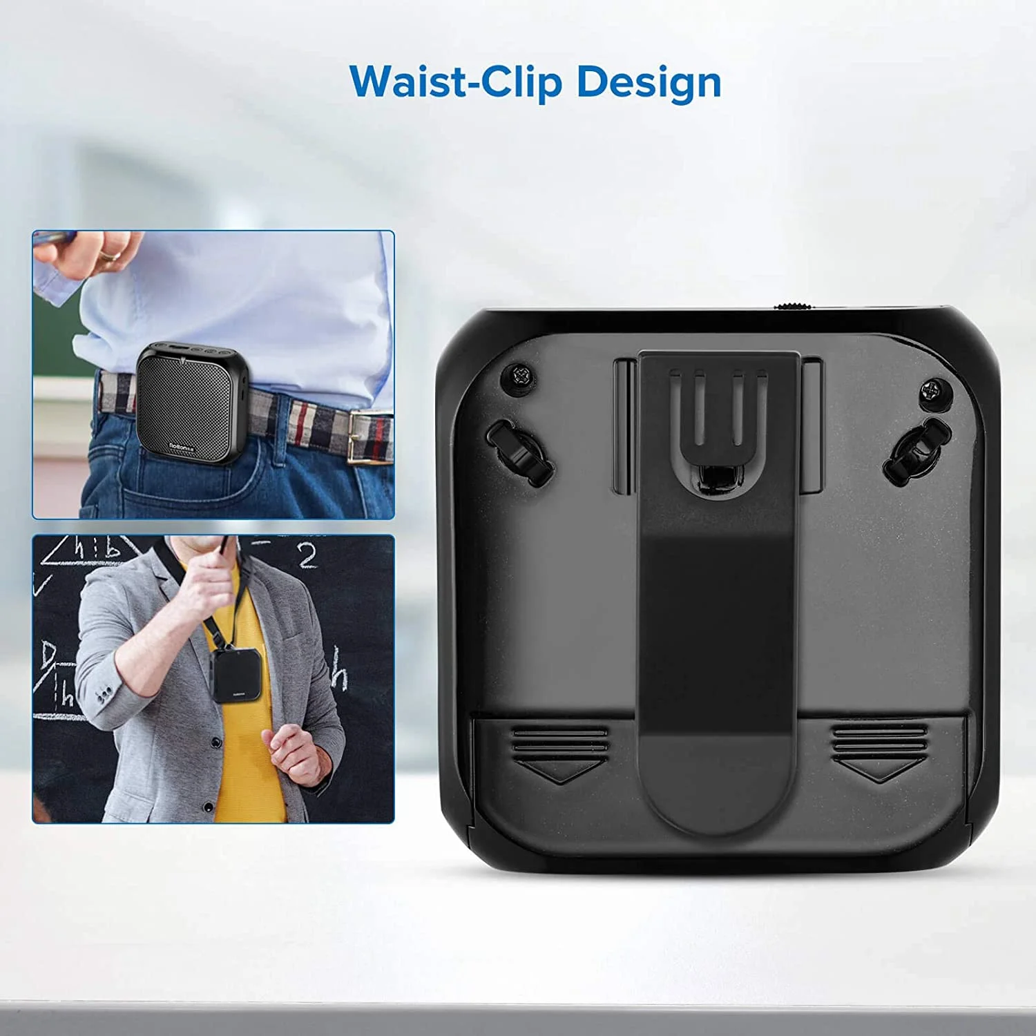 Портативный усилитель голоса Rolton мегафон с микрофоном громкоговоритель