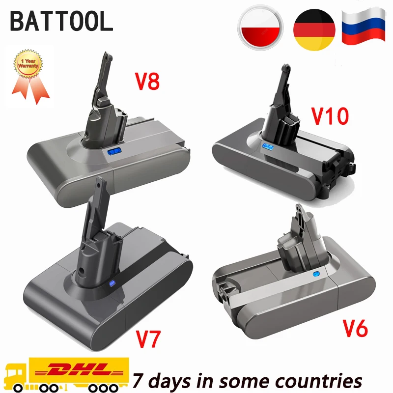 Литий-ионный аккумулятор Battool 21 6 в 6000 мАч для пылесоса Dyson V6 V7 V8 V10 пушистый Animal Pro