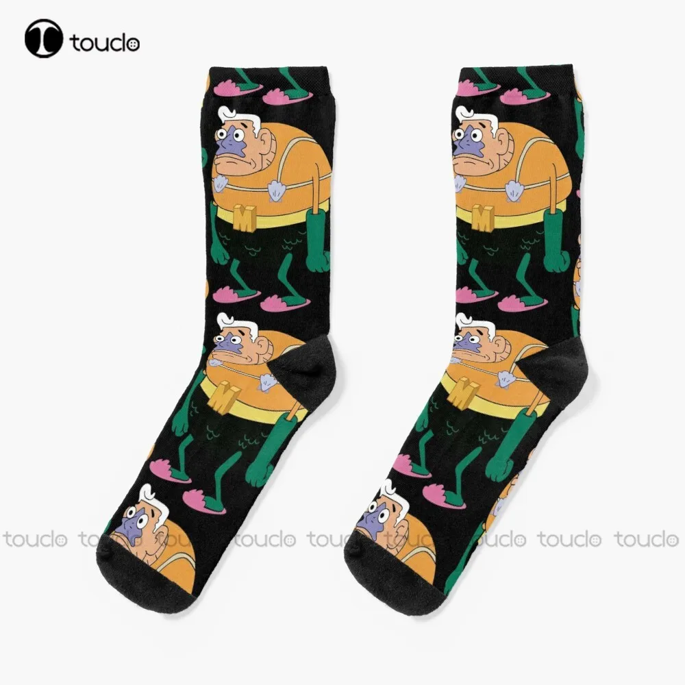 Mermaid Man Socks Women Halloween Socks Street Skateboard Socks 360° Digital Print Design Cute Socks  Creative Funny Socks