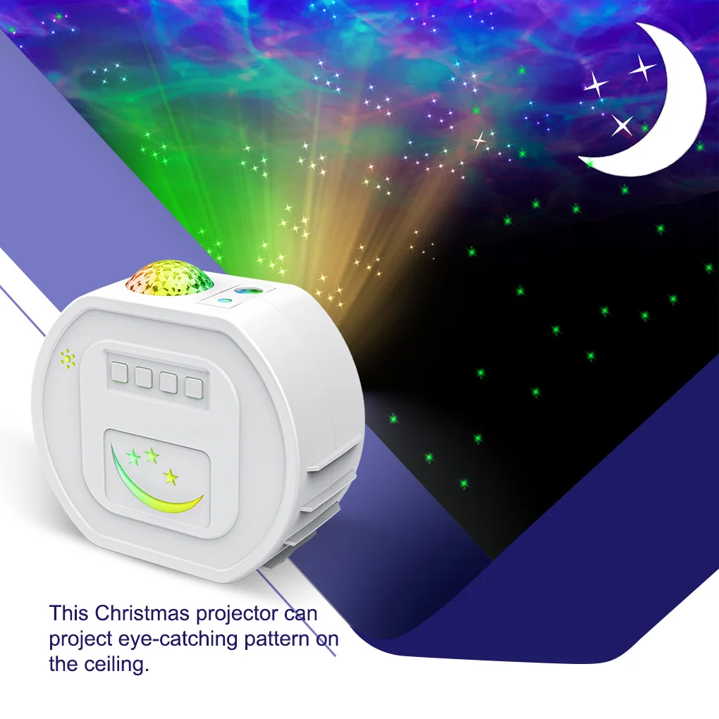 

2022 Christmas Projection Light Night Light Water Pattern Starry Sky Light Atmosphere Party Stage Gift Christmas Projector