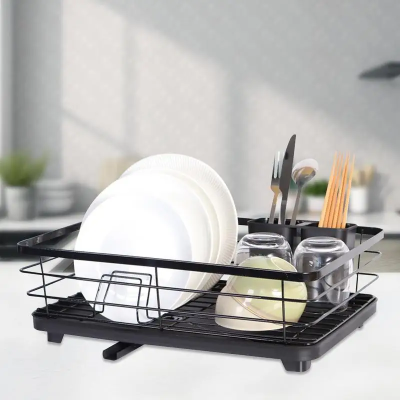 

Dish Drainer Dish Drying Rack Shelf Kitchen Sink Holder Organizer Bowl Tableware Plate Storage for Dishes Chopsticks Spoons
