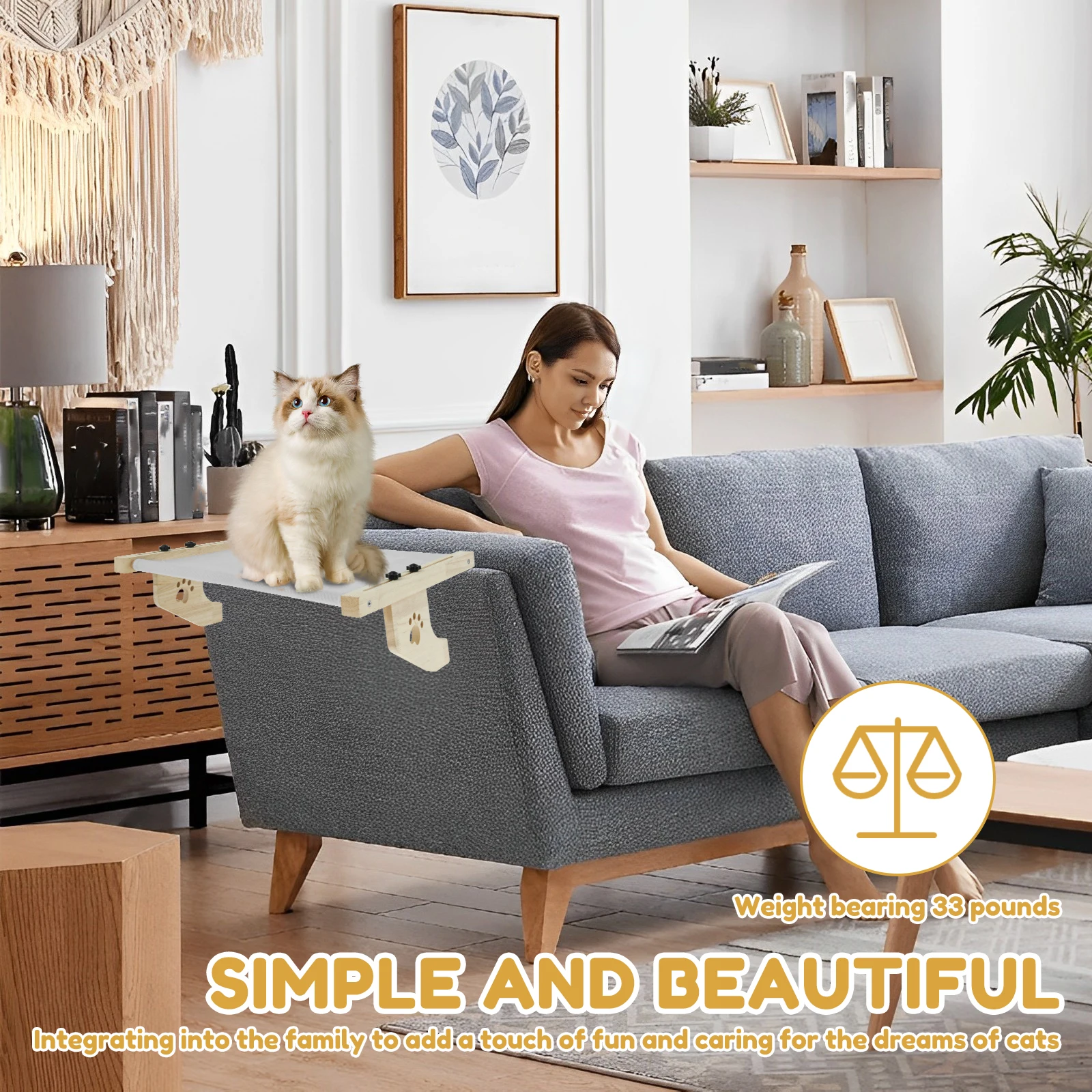 Деревянный Гамак Для Кошек Подоконник Многофункциональная Вставка С Полками Kallax